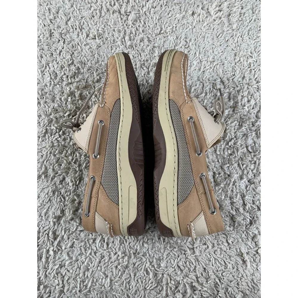 Sperry Billfish 3 Eye Boat Shoe Tan Brown Leather Casual Slip On 0799023 Mens 13 - Picture 8 of 10